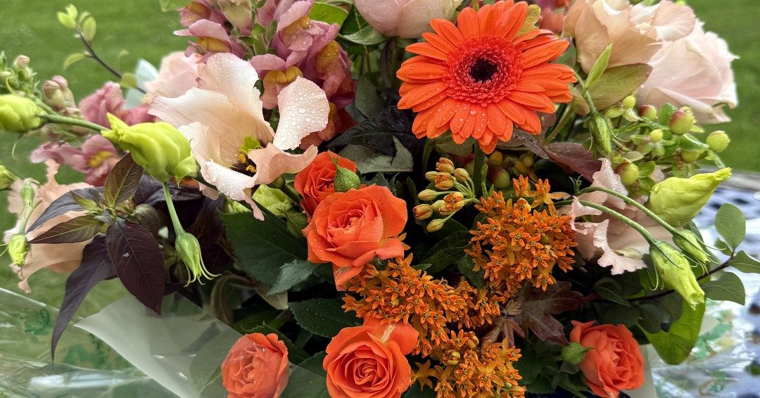 A hands-on floristry workshop in progress